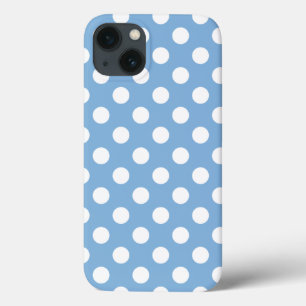 Light Blue Fashion Trend Color Polka Dots iPhone 13 Hülle
