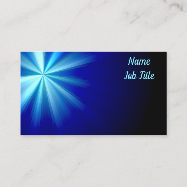 Light Blue Flare on Dark Blue Visitenkarte (Vorderseite)