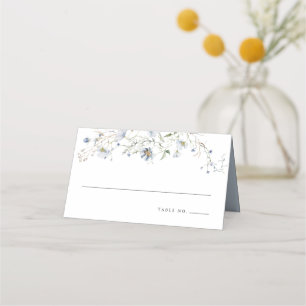 Light Blue Floral Brautparty oder Hochzeit Platzkarte