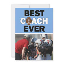 Light Blue Football Coach Best Ever Custom Foto