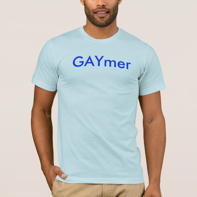 Light Blue GAYmer T - Shirt (Vorderseite)