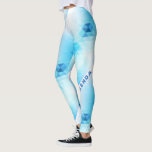 Light Blue Geometric Design Monogram Leggings<br><div class="desc">Elegantes hellblaues modernes geometrisches Design mit anpassbarem Monogramm.</div>