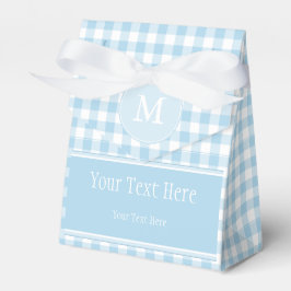 Light Blue Gingham & Monogram Fevor Bag Geschenkschachtel