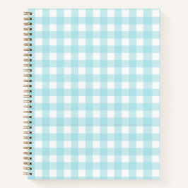 Light Blue Gingham Notebook Notizbuch