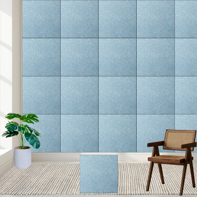 Light Blue Glitzer Sparkle Keramik Tile Fliese (Light Blue Glitter Sparkle Ceramic Tile)