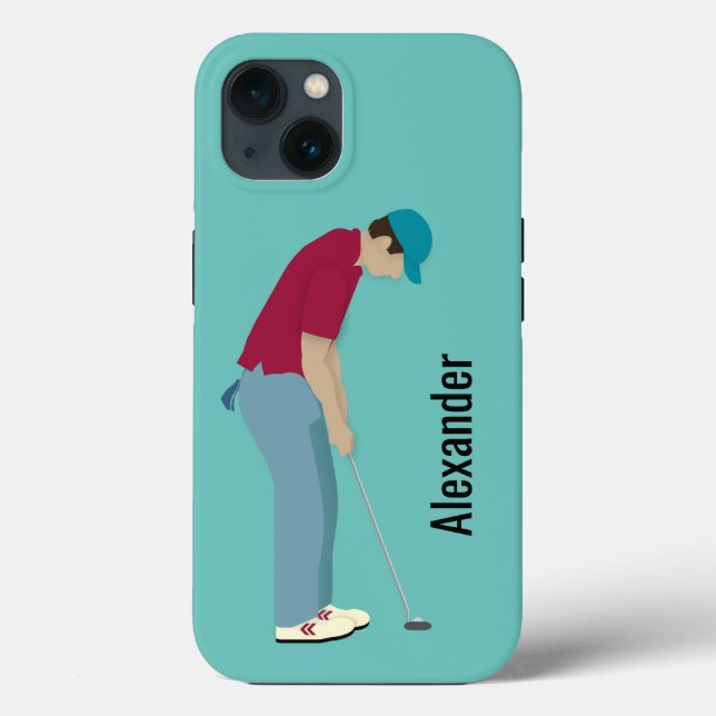 Light Blue Golfing Fall Case-Mate iPhone Case (Rückseite)