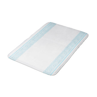 Light Blue Grecian Frieze Design Badematte