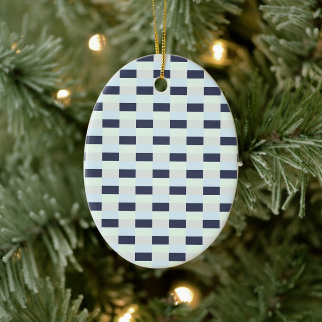 Light blue green with dots combination keramik ornament (Baum)