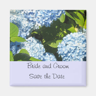 Light Blue Hydrangea Save the Date Magnet