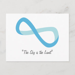 Light Blue Infinity Postkarte