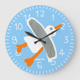 Light Blue John Dyer Seagull Wanduhr