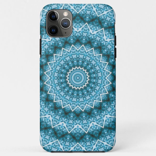 Light Blue Kaleidoscope / Mandala Case-Mate iPhone Hülle (Rückseite)