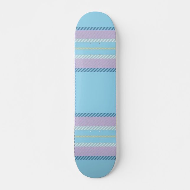 Light Blue Kariert Skateboard (Vorne)