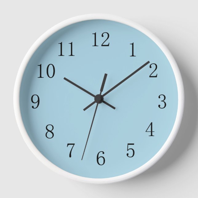 Light Blue Kitchen Wall Clock Uhr (Vorderseite)