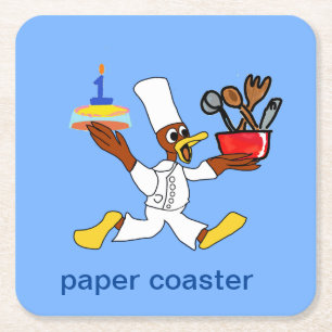 Light Blue Koch Ducky Kazoo Paper Untersetzer