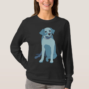 Light Blue Labrador mit rosa Collar T-Shirt