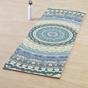 Light Blue Lavender Mandala Yogamatte