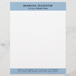 Light blue Linen Fabric Texture Briefbogen