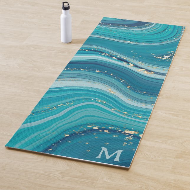 Light Blue Liquid Marmor Yogamatte (Beispiel)