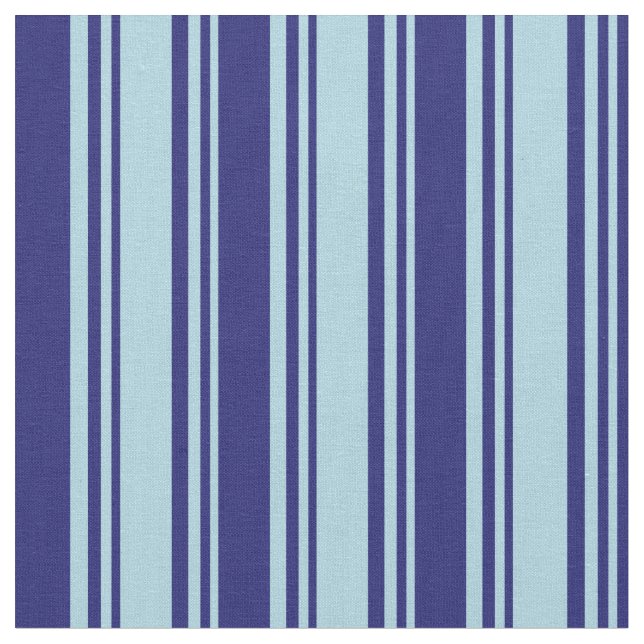 Light Blue & Midnight Blue Cfarbene Lines Stoff (Nahaufnahme)