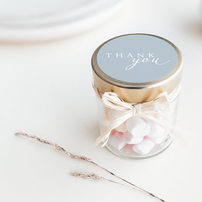 Light Blue Minimalistisch Script Danke Stickers (Von Creator hochgeladen)