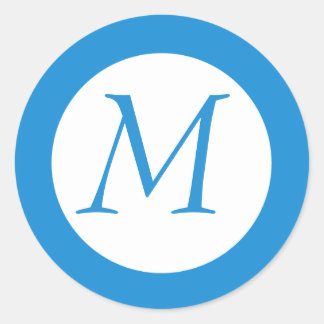 Light Blue Mit Monogramm Sticker