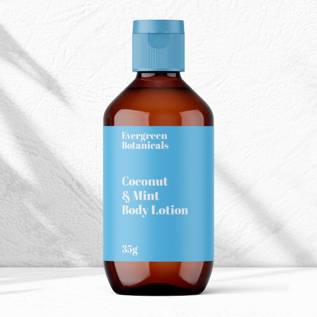 Light Blue Modern Cosmetics Flasche Label (Von Creator hochgeladen)