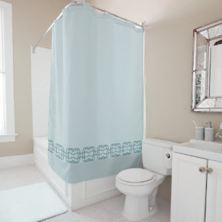 Light Blue Modern Duschvorhang