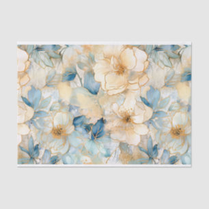 Light Blue Moderne Abstrakte Rose Seidenpapier