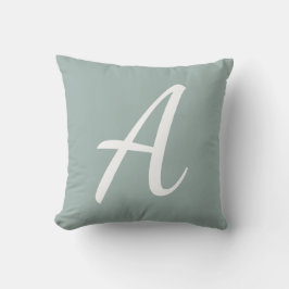 Light Blue Monogram Kissen