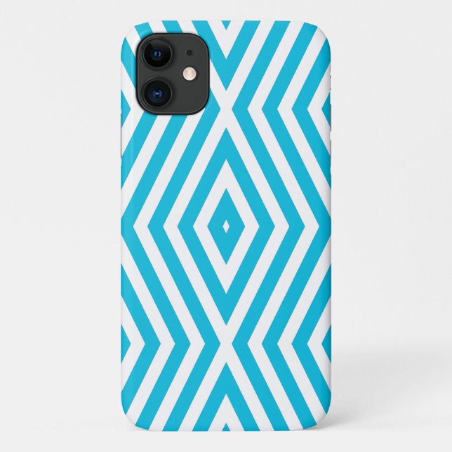 Light Blue Moods Diamond Chevrons Case-Mate iPhone Hülle (Rückseite)