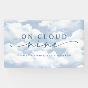 Light Blue "On Cloud Nine" Bachelorette Banner