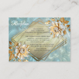 Light Blue Palette auf einem Bronze Gold Barogue D Begleitkarte