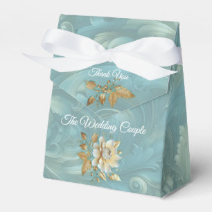 Light Blue Palette auf einem Bronze Gold Barogue D Geschenkschachtel