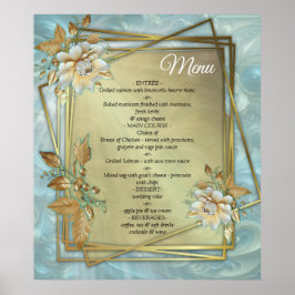 Light Blue Palette auf einem Bronze Gold Barogue D Poster