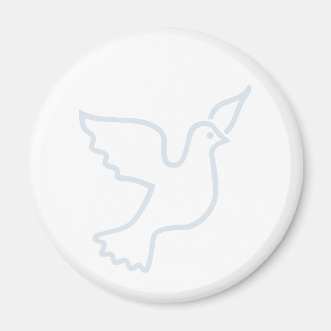 Light Blue Peace Dove Magnet (Vorne)