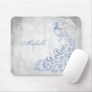 Light Blue Peacock Personalisiert Mousepad