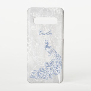 Light Blue Peacock personalize Samsung Galaxy Case Samsung Galaxy S10 Hülle