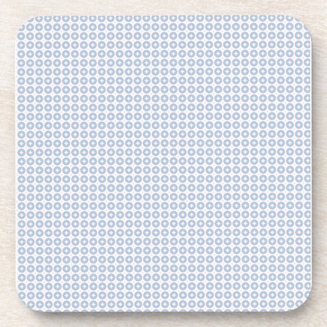 Light Blue Plus Circles Untersetzer (Vorderseite)