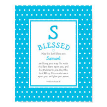 Light Blue Polka Dot Name Baby Sessing Kinderzimme
