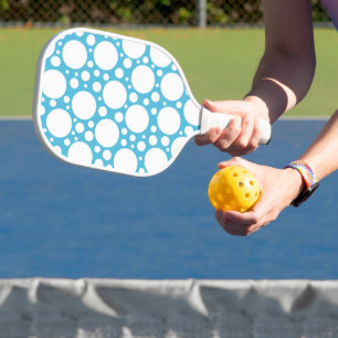 Light Blue Polka Dot Pickleball Schläger