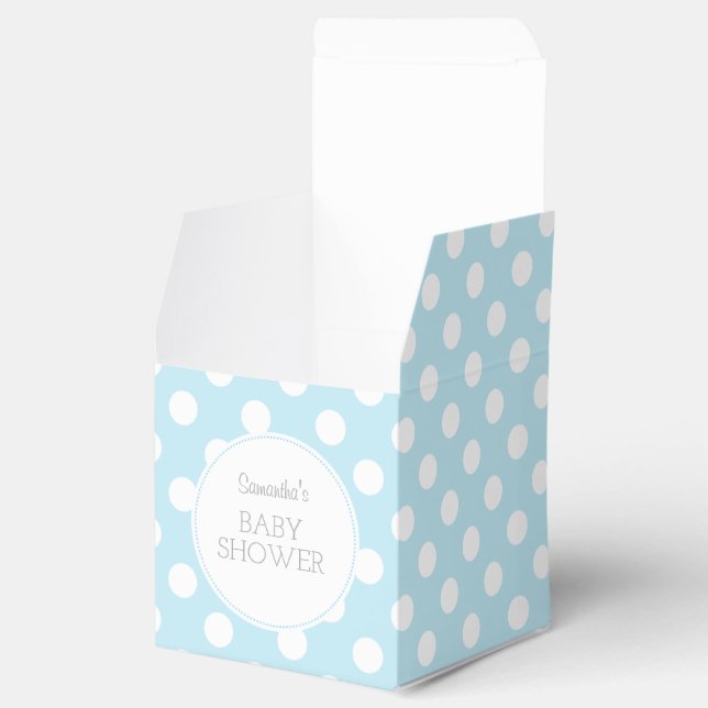Light Blue Polka Dots Geschenkschachtel (Geöffnet)