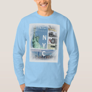 Light Blue Pop Art Nyc New York City Yellow Taxi T-Shirt