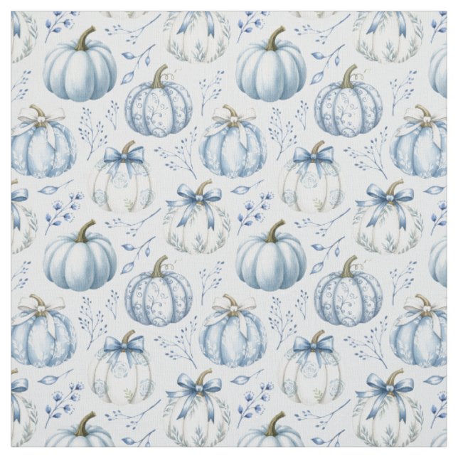 Light Blue Pumpkin Pattern - Stoff (Muster)