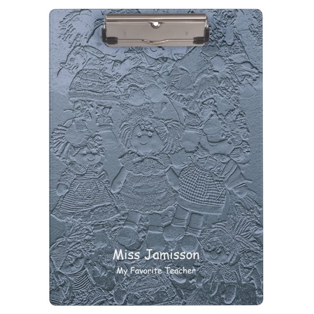 Light Blue Rag Dolls, mein Lieblingslehrer, Name, Klemmbrett (Vorderseite)