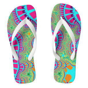 Light Blue Rainbow Remix Flip Flops