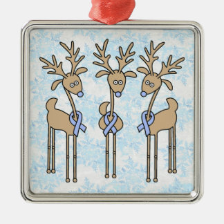 Light Blue Ribbon Rentier Silbernes Ornament
