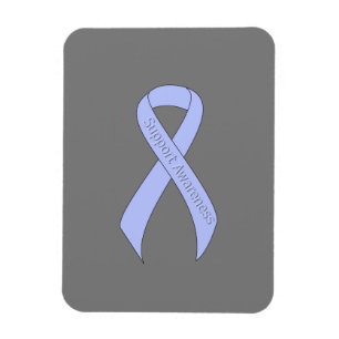 Light Blue Ribbon Support Awareness Magnet