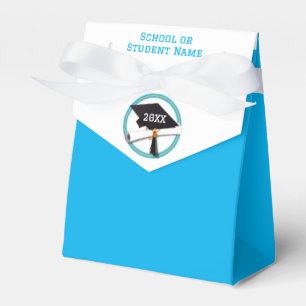 Light Blue Ring on Grad Cap Abschluss Geschenkschachtel