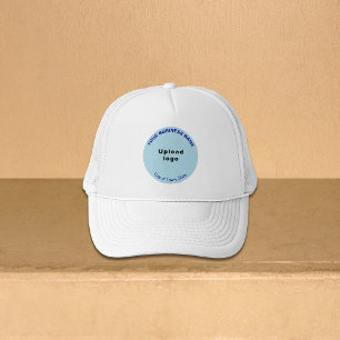Light Blue Round Business Brand auf Trucker Hat Truckerkappe